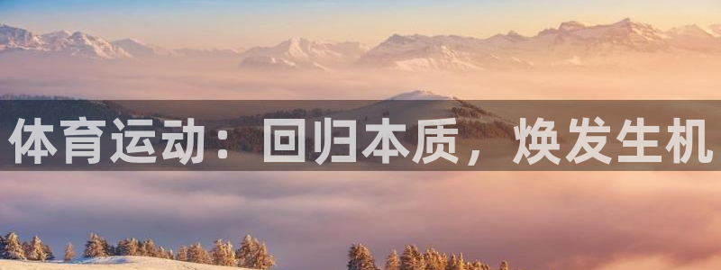 3377体育官网下载开户：体育运动：回归本质，焕发生
