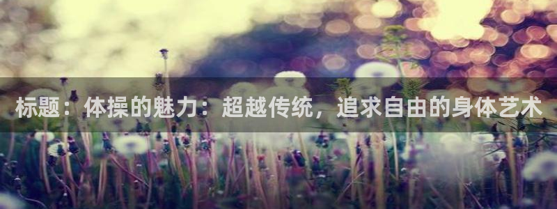 3377体育官网下载招商电话号码是多少啊:标题:体操的魅力: